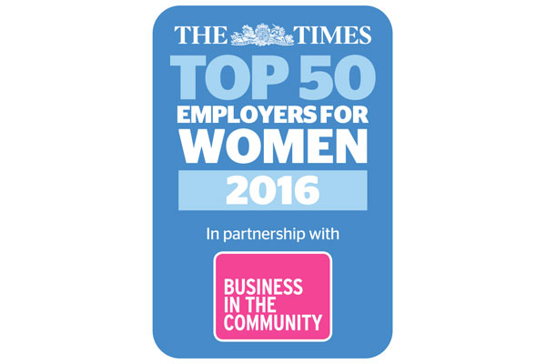 The Times Top 50 Employers for Women 2016 logo