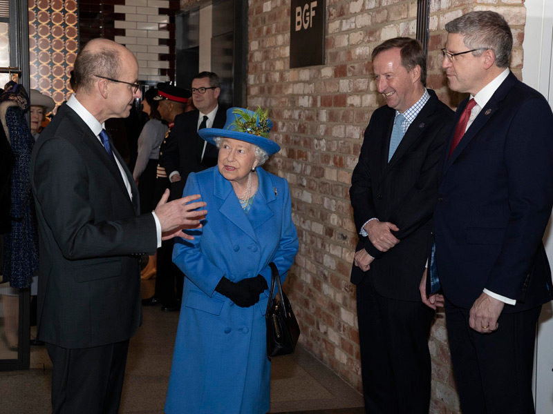 Heads of GCHQ, MI5 and MI6 with HM The Queen