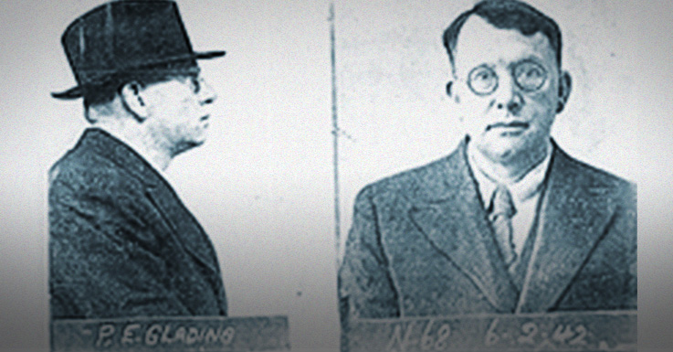 Mugshot of Soviet spy Percy Glading