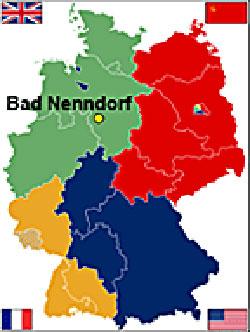 Graphic showing the location of Bad  Nenndorf in  occupied Germany