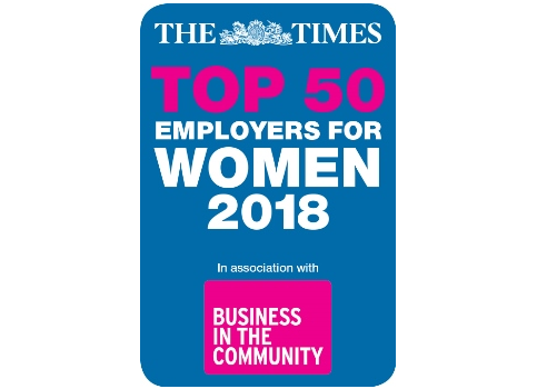 The Times Top 50 Employers for Women 2018 logo