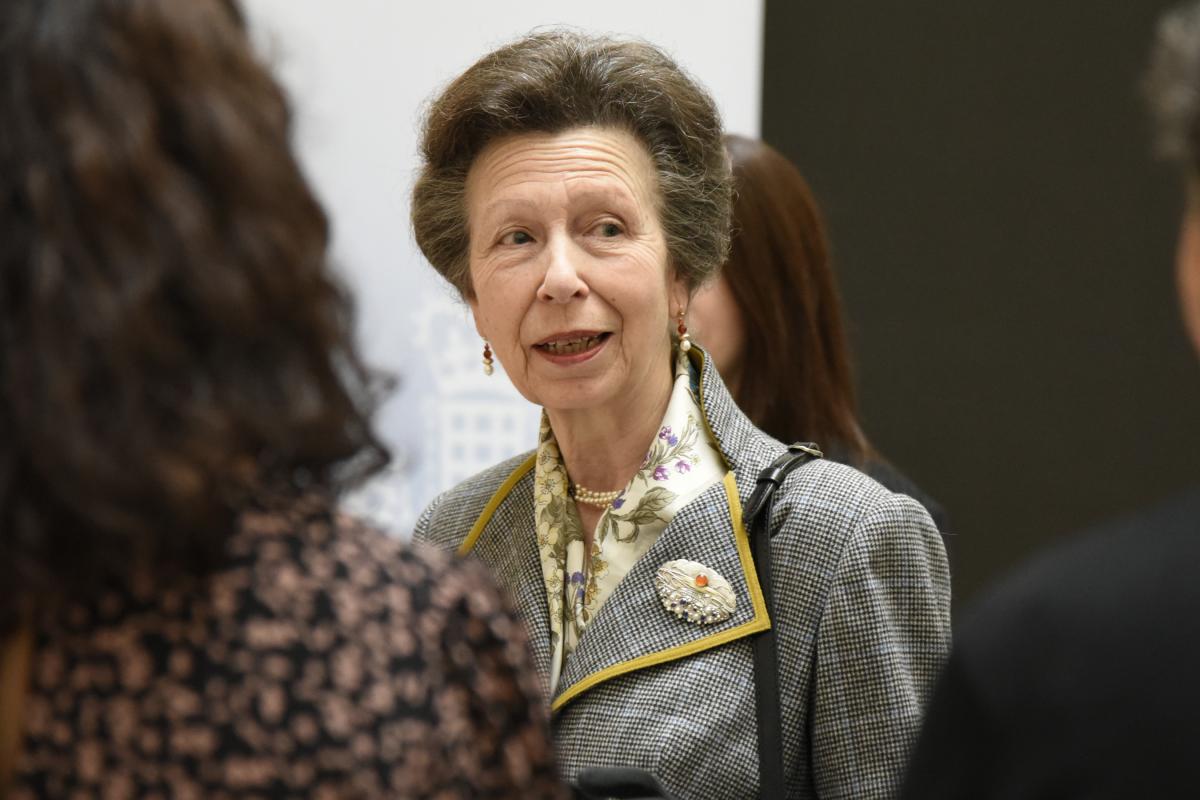 HRH The Princess Royal listening intently to MI5 staff speakers